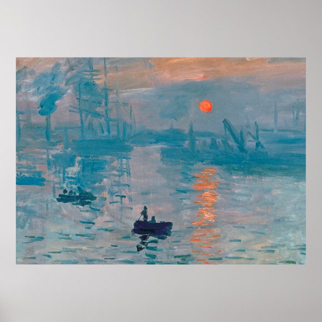 Poster Claude Monet Impression Sunrise Francês (Frente)