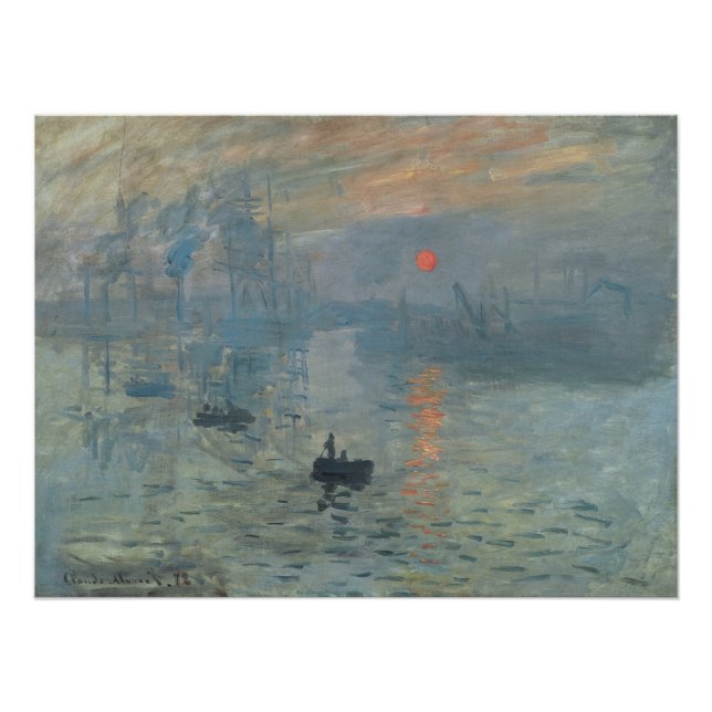 Pôster Claude Monet Impression Sunrise Soleil Levant (Frente)