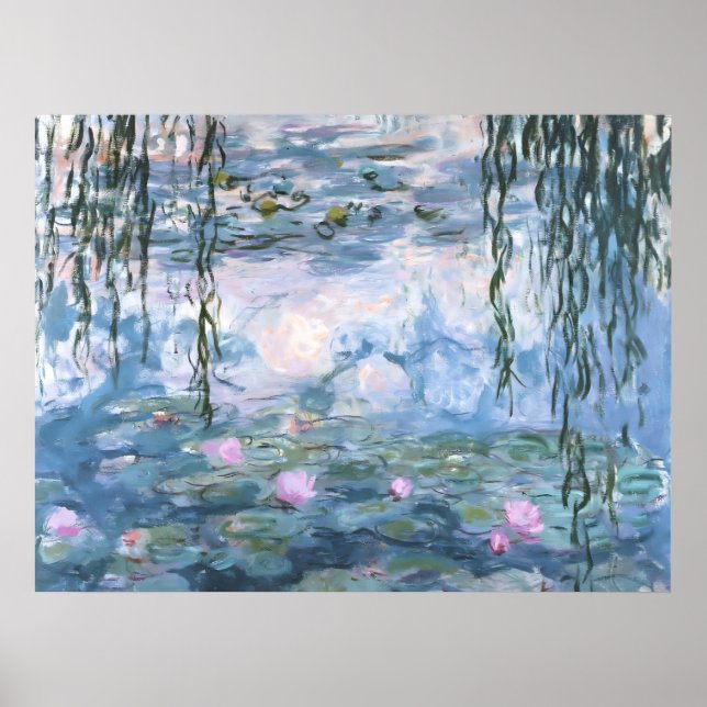 Poster Claude Monet Impressionist Water Lillies Painting (Frente)