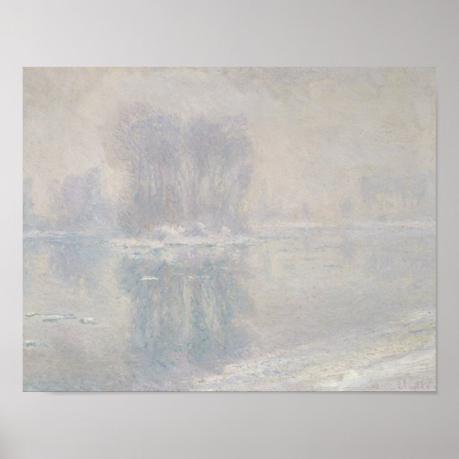 Pôster Claude Monet - Inundações De Gelo (Frente)