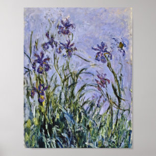 Poster Claude Monet - Iris Mauves