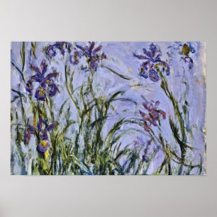 Poster Claude Monet - Iris Mauves