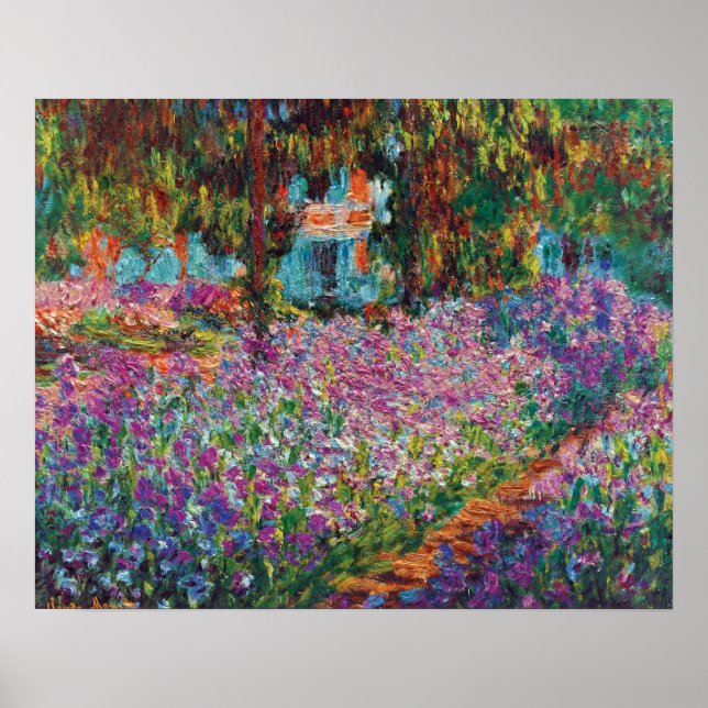 Pôster Claude Monet - Íris no Jardim de Monet Arte Refina (Frente)