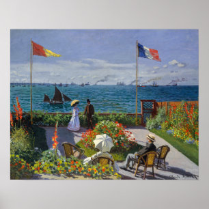 Poster Claude Monet - Jardim de Sainte-Adresse