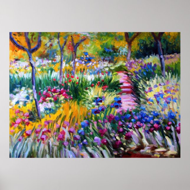 Poster Claude Monet: Jardim Íris por Giverny (Frente)