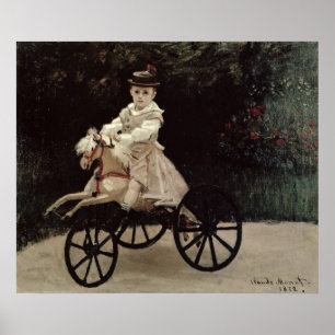 Poster Claude Monet Jean Monet em seu cavalo do