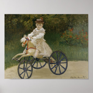 Pôster Claude Monet - Jean Monet sobre o seu Hobby Horse