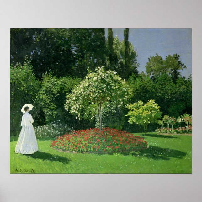 Poster Claude Monet | Jeanne Marie Lecadre no Jardim (Frente)
