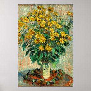 Poster Claude Monet - Jerusalem Artichoke Flowers