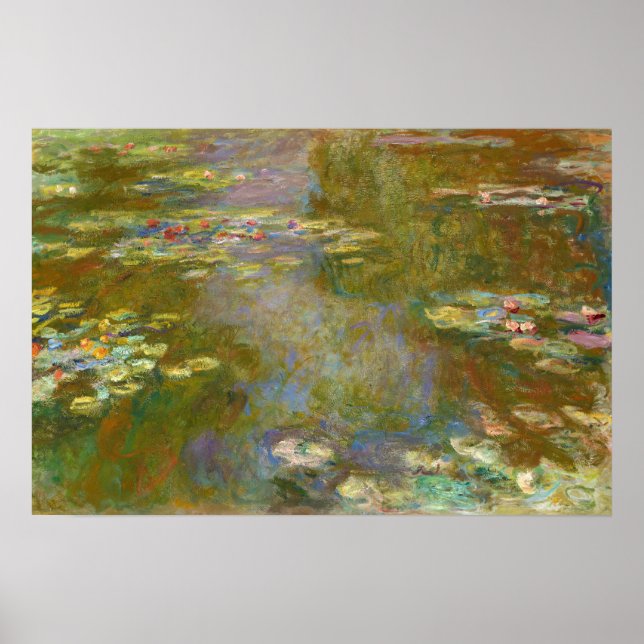 Poster Claude Monet - Lago de Nenúfares 1917 (Frente)