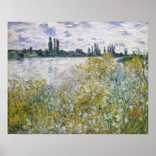 Poster Claude Monet   � le aux Fleurs perto de V � theuil