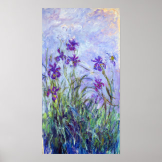 Poster Claude Monet - Lilac Irises / Iris Mauves