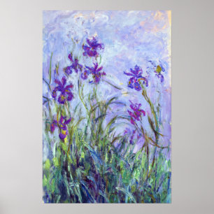Poster Claude Monet - Lilac Irises / Iris Mauves