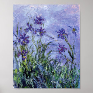 Poster Claude Monet - Lilac Irises Mauves 1917