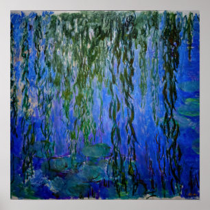 Poster Claude Monet - Lírios d'água com salgueiro chor