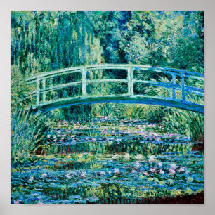 Poster Claude Monet - Lírios De Água E Ponte Japonesa