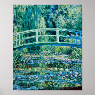 Poster Claude Monet - Lírios De Água E Ponte Japonesa
