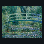 Pôster Claude Monet - Lírios de Água e Ponte Japonesa<br><div class="desc">Water Lily e Ponte Japonesa por Claude Monet, 1899. Claude Monet foi fundador da pintura Impressionista Francesa, e o mais consistente e prolífico praticante da filosofia do movimento de expressar as percepções diante da natureza, especialmente quando aplicada à pintura paisagística ao ar livre. O termo "impressionismo" deriva do título de...</div>