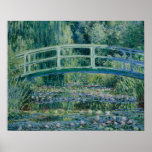 Pôster Claude Monet - Lírios de Água e Ponte Japonesa<br><div class="desc">Water Lily e Ponte Japonesa por Claude Monet, 1899. Claude Monet foi fundador da pintura Impressionista Francesa, e o mais consistente e prolífico praticante da filosofia do movimento de expressar as percepções diante da natureza, especialmente quando aplicada à pintura paisagística ao ar livre. O termo "impressionismo" deriva do título de...</div>