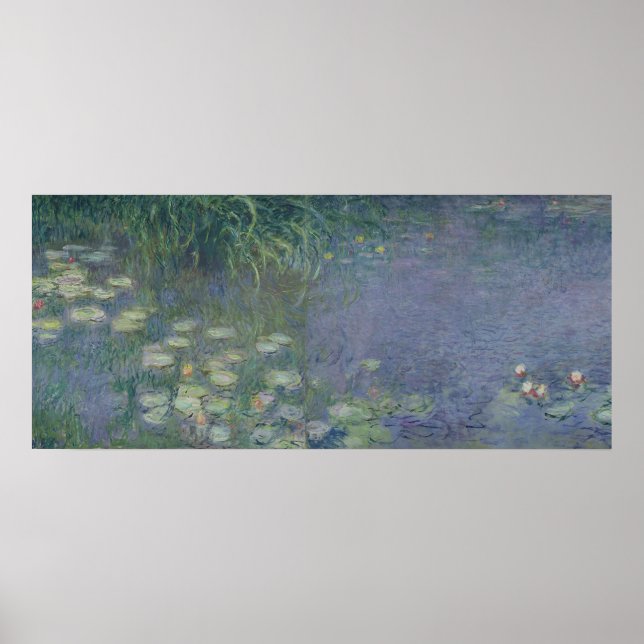 Poster Claude Monet | Lírios: Manhã, 1914-18 (Frente)