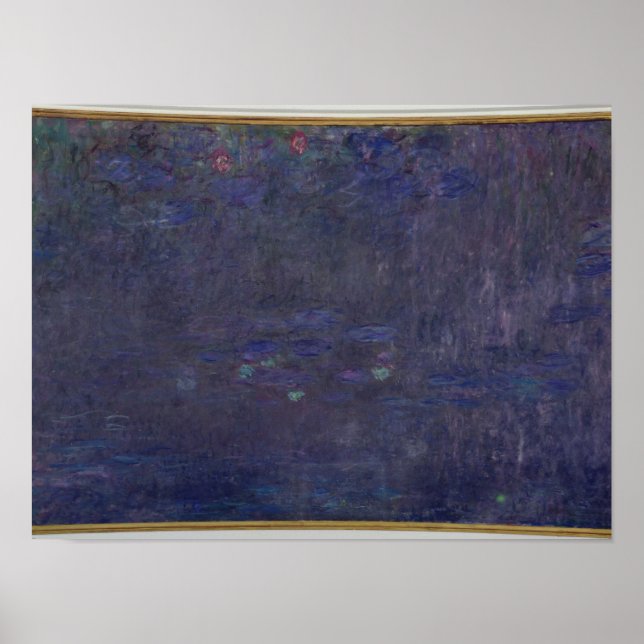 Pôster Claude Monet | Lírios: Reflexões de Árvores (Frente)