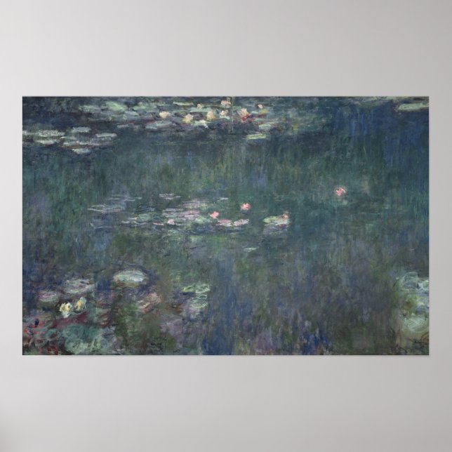 Poster Claude Monet | Lírios: Reflexões Verdes (Frente)
