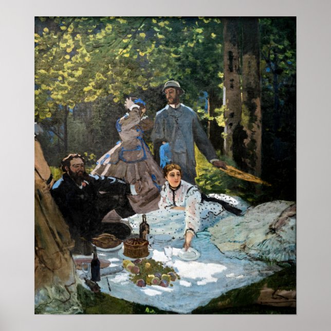 Poster Claude Monet - Luncheon sobre a grama, Painel da D (Frente)