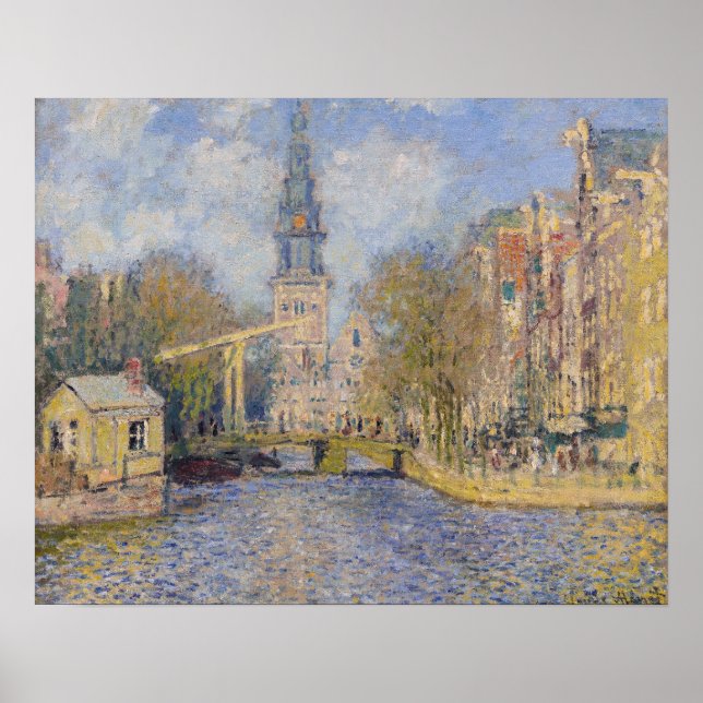 Poster Claude Monet - Moinhos de vento perto de Zaandam (Frente)