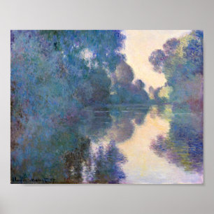 Poster Claude Monet Morning no Sena perto de Giverny
