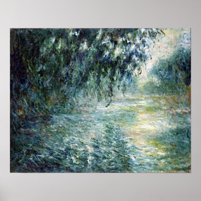 Poster Claude Monet Morning sobre o Sena (Frente)