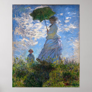 Pôster Claude Monet: Mulher com Parasol