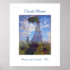 Poster Claude Monet Mulher com Parasol 1875