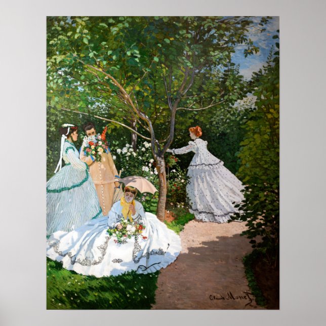 Poster Claude Monet - Mulheres no Jardim (Frente)