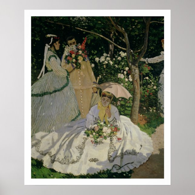 Pôster Claude Monet | Mulheres no Jardim (Frente)