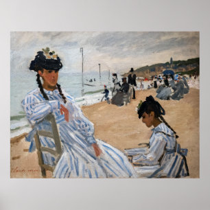 Poster Claude Monet - Na praia em Trouville