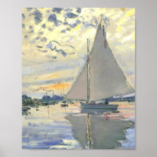 Poster Claude Monet - Navio De Navegação No Le Petit Ge