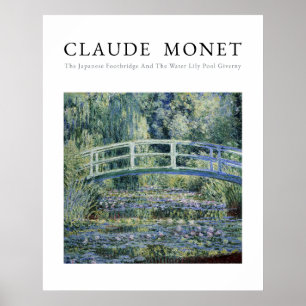 Poster Claude Monet, nenúfares e Ponte Japonesa