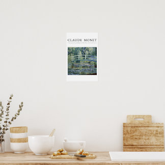 Poster Claude Monet, nenúfares e Ponte Japonesa