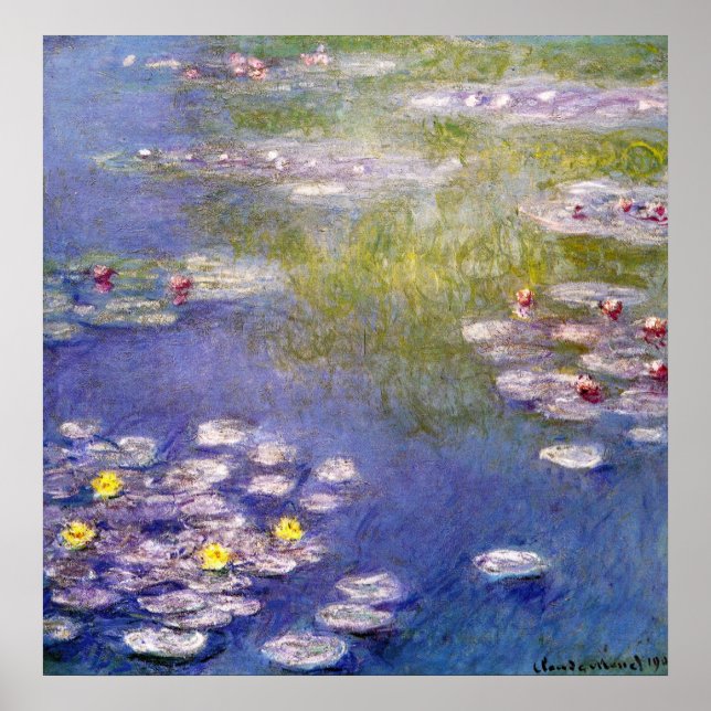 Pôster Claude Monet - Ninfas em Giverny (Frente)