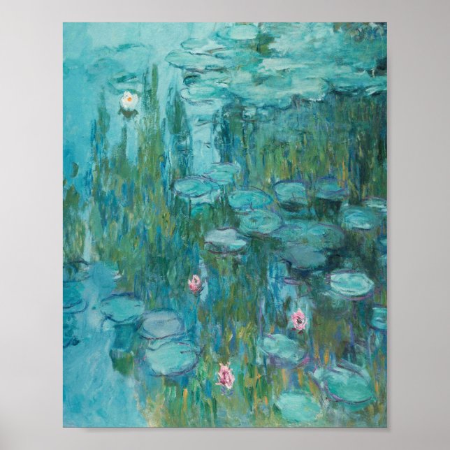 Poster Claude Monet - Ninfas - Pintagem dos Lírios Hídric (Frente)