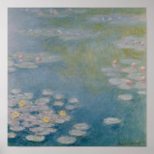 Pôster Claude Monet Nympheas em Giverny, 1908