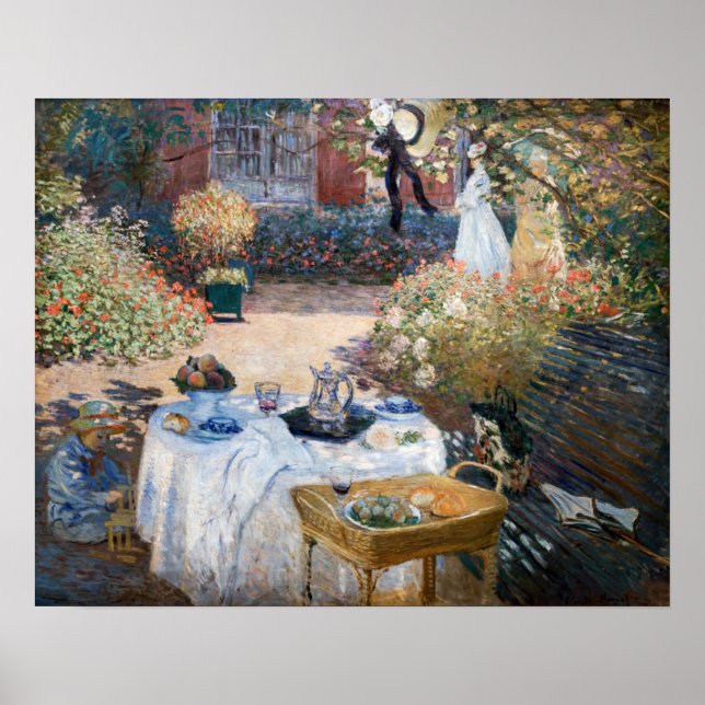 Poster Claude Monet - O Almoço, painel decorativo (Frente)