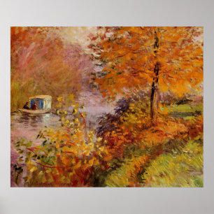 Poster Claude Monet, O barco-estúdio,