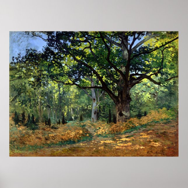 Poster Claude Monet O Bodmer Oak, Fontainebleau Forest (Frente)