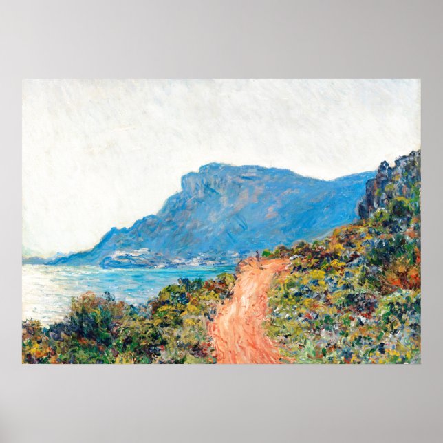 Poster Claude Monet O Corniche perto de Mônaco (Frente)