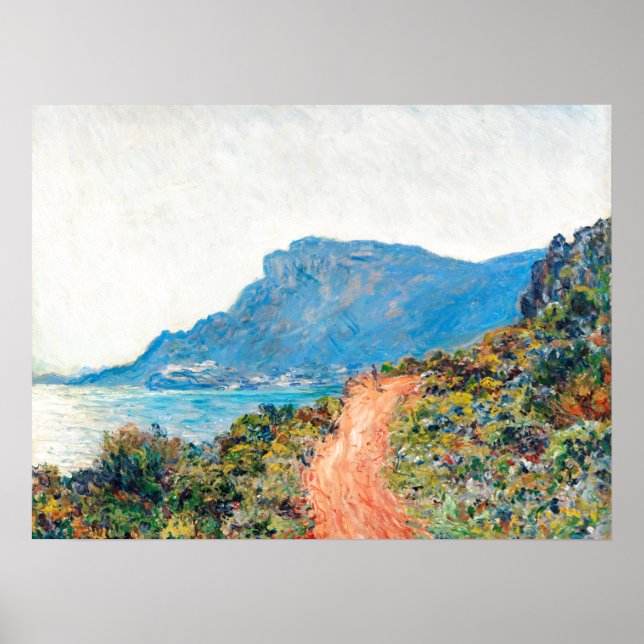 Poster Claude Monet O Corniche perto de Mônaco (Frente)