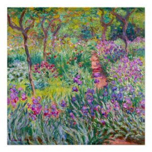 Pôster Claude Monet - O Jardim de Íris em Giverny
