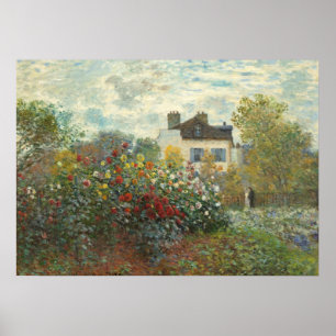 Pôster Claude Monet o jardim do artista em Argenteuil