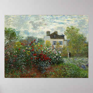 Pôster Claude Monet: O jardim do artista em Argenteuil