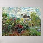 Poster Claude Monet - O Jardim do Artista na Argentina<br><div class="desc">O Jardim do Artista na Argentina / Um Canto do Jardim com Dahlias - Claude Monet,  Óleo na Canvas,  1873</div>